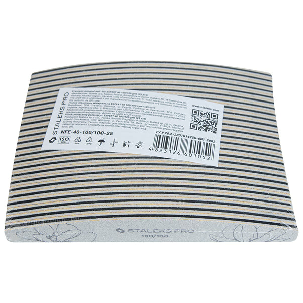 STALEKS - Crescent Mineral Nail File EXPERT 40 100/100 grit, 25pcs