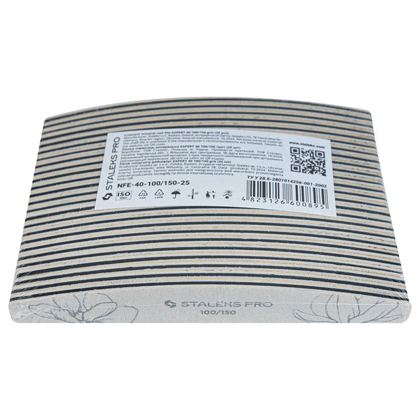 STALEKS - Crescent Mineral Nail File EXPERT 40 100/150 grit, 25pcs
