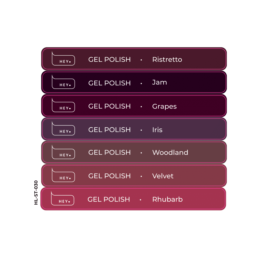 HEYLOVE - Stickers for Swatches Polish 30 Collection #30