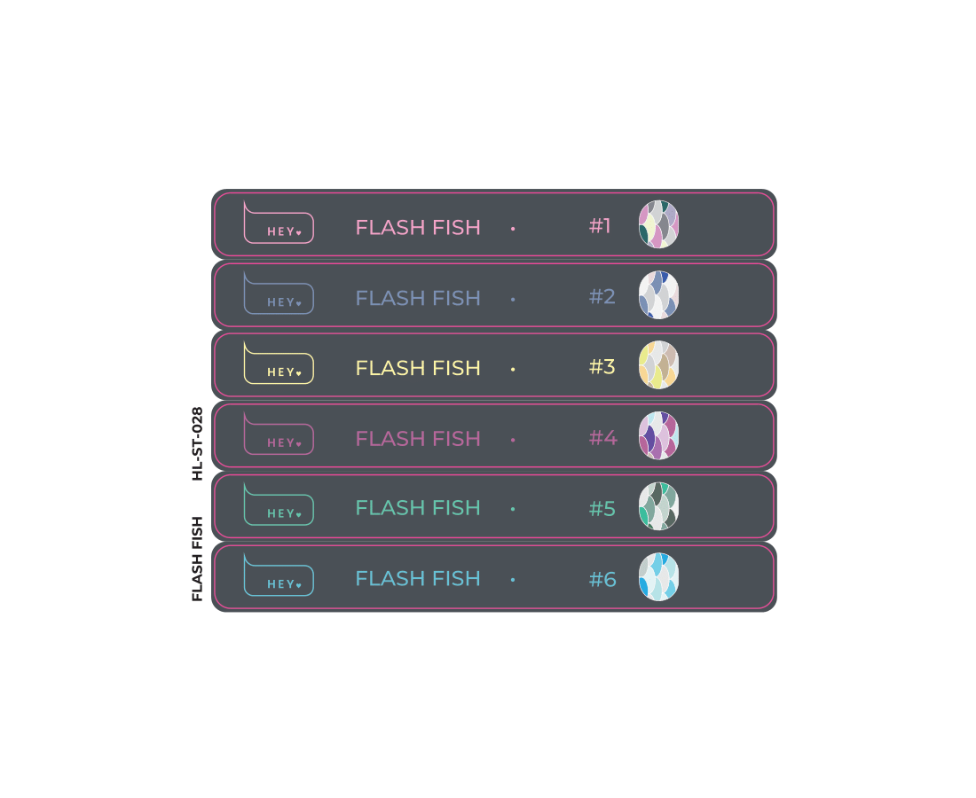 Stickers for swatches- Flash collection- #28- HeyLove