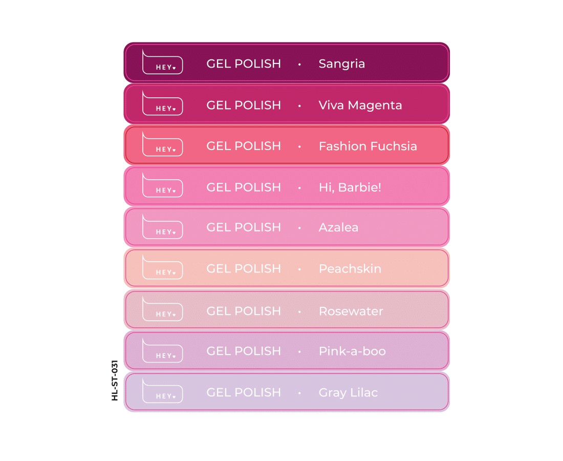 Stickers for swatches- Polish 31 collection- #31- HeyLove