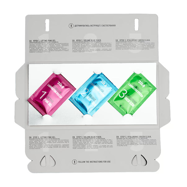 ZOLA - Color Lab Set for Lamination in Sachet, 3x1ml