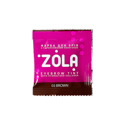 ZOLA - Eyebrow Tint With Collagen 03 Brown, 5ml and 15ml