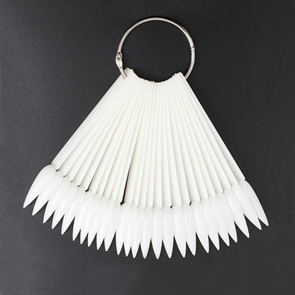 NATURAL SHORT NAIL TIPS STILETTO (swatch)